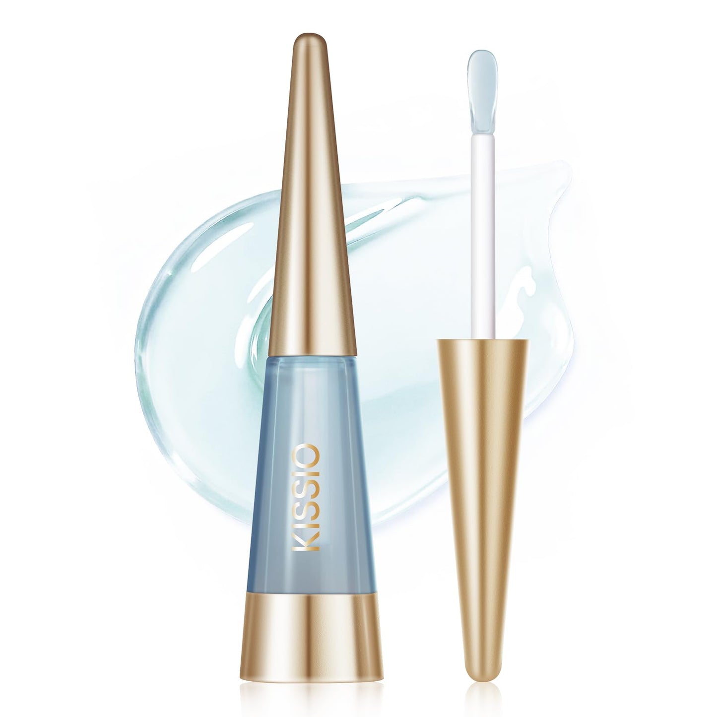 KISSIO Plumping Lip Gloss,Plumping,Moisturize and Elasticity,Lip Plumper and Lip Care for Day and Night Use,with Ginger,Peppermint and Jojoba Oil,Clear,10 ml
