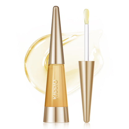 KISSIO Plumping Lip Gloss,Plumping,Moisturize and Elasticity,Lip Plumper and Lip Care for Day and Night Use,with Ginger,Peppermint and Jojoba Oil,Clear,10 ml