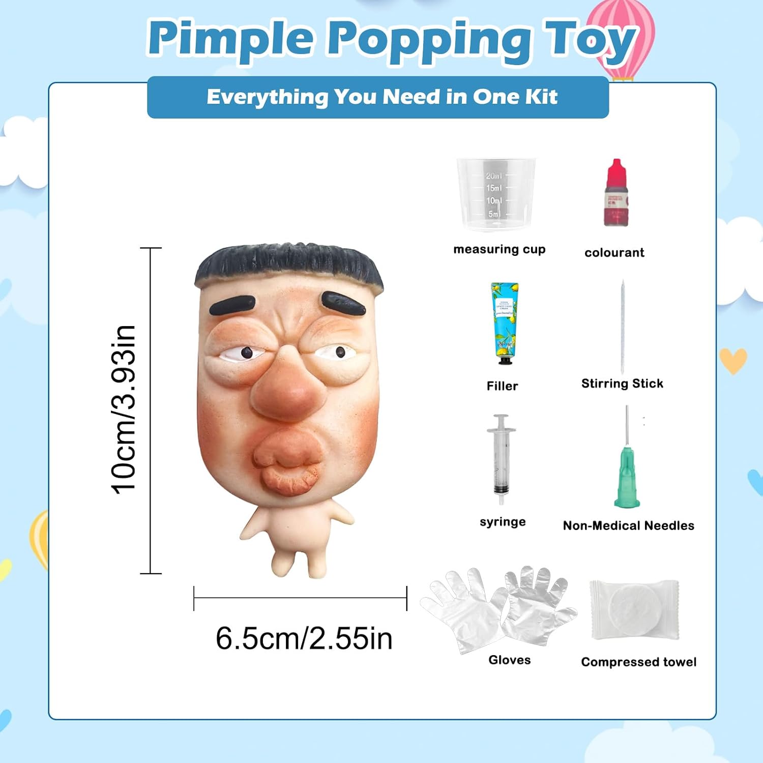 Pimple Popping Toy Squishy Toys Stress Relief Squeeze Toy Reusable Silicone Pimple Popper Fidget Toy Set Soft Squishy Sensory Toy Enjoy ASMR Stress Relief Fun Anxiety Relief Desk Toy (Pouty Lips)