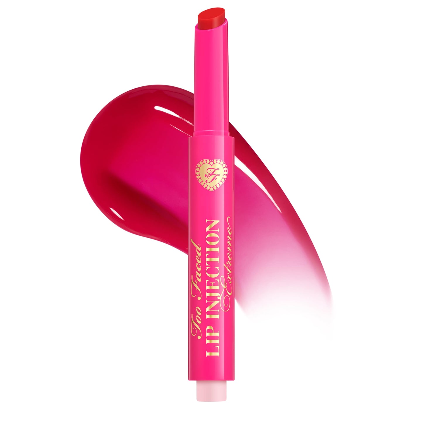 Too Faced Lip Injection Extreme Plumping Clicks | Hydrating, Sheer-To-Medium Buildable Coverage, Lip Plumper with Click Applicator, 0.05 Ounce