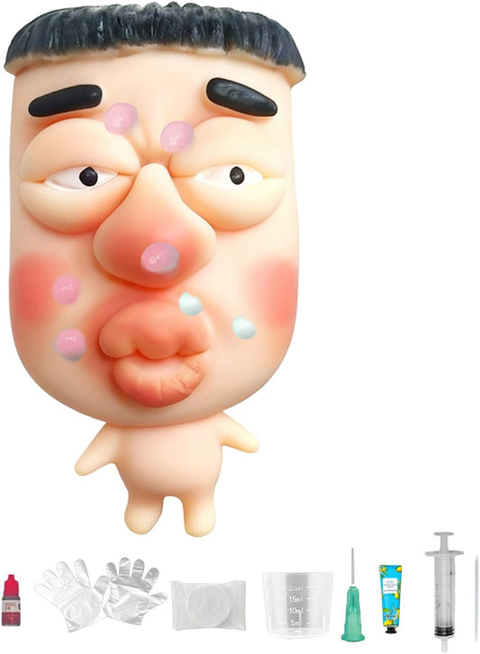 Pimple Popping Toy Squishy Toys Stress Relief Squeeze Toy Reusable Silicone Pimple Popper Fidget Toy Set Soft Squishy Sensory Toy Enjoy ASMR Stress Relief Fun Anxiety Relief Desk Toy (Pouty Lips)
