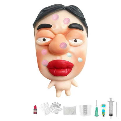 Pimple Popping Toy Squishy Toys Stress Relief Squeeze Toy Reusable Silicone Pimple Popper Fidget Toy Set Soft Squishy Sensory Toy Enjoy ASMR Stress Relief Fun Anxiety Relief Desk Toy (Pouty Lips)