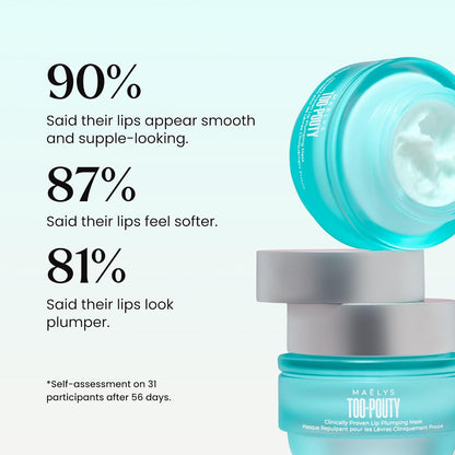 MAËLYS TOO-POUTY Lip Plumping Mask - Dual-Use Lip Treatment and Primer - Visibly Smooths Fine Lines and Enhances Fullness (0.5 Fl Oz)