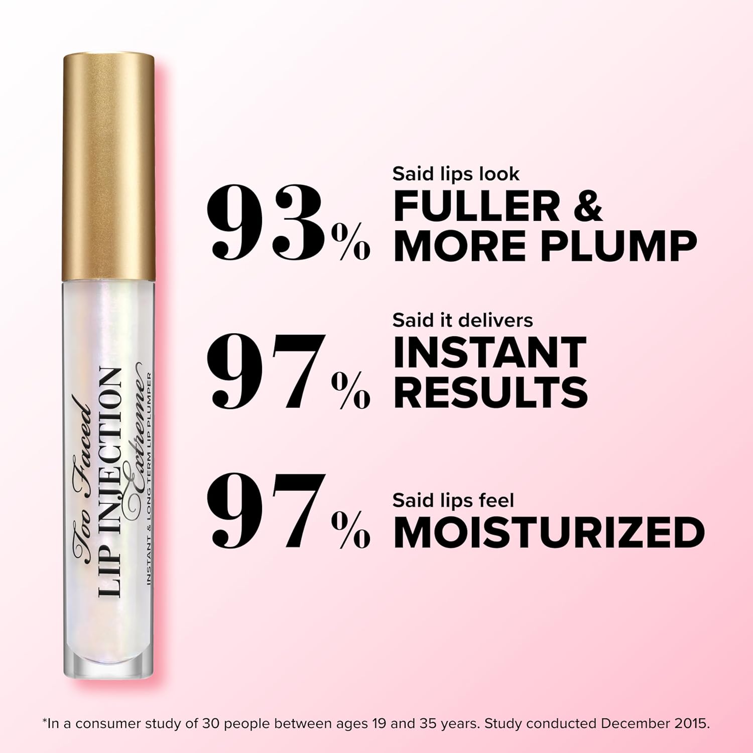 Too Faced Lip Injection Extreme Lip Plumper Gloss | Hydrating, Glossy, & Helps Volume Appear Fuller Over Time