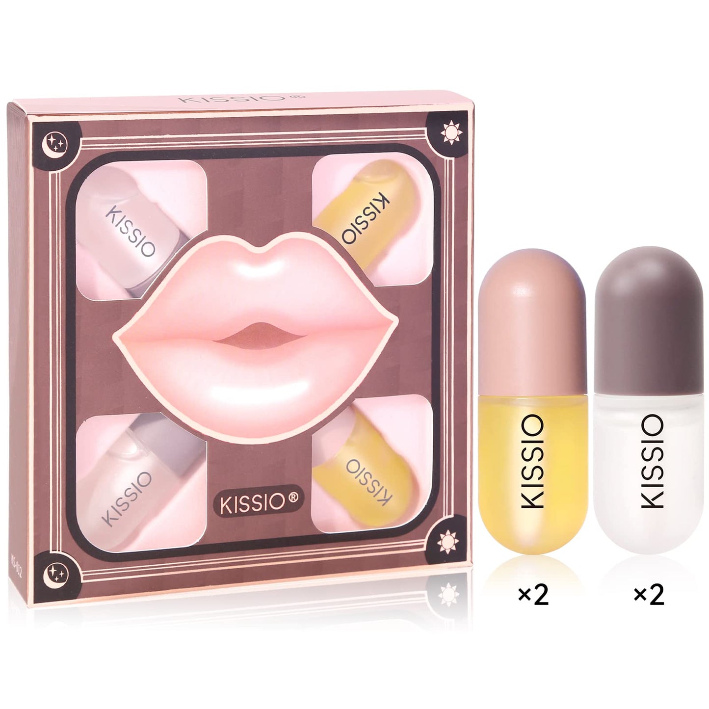 KISSIO Plumping Lip Gloss,Plumping,Moisturize and Elasticity,Lip Plumper and Lip Care for Day and Night Use,with Ginger,Peppermint and Jojoba Oil,Clear,10 ml