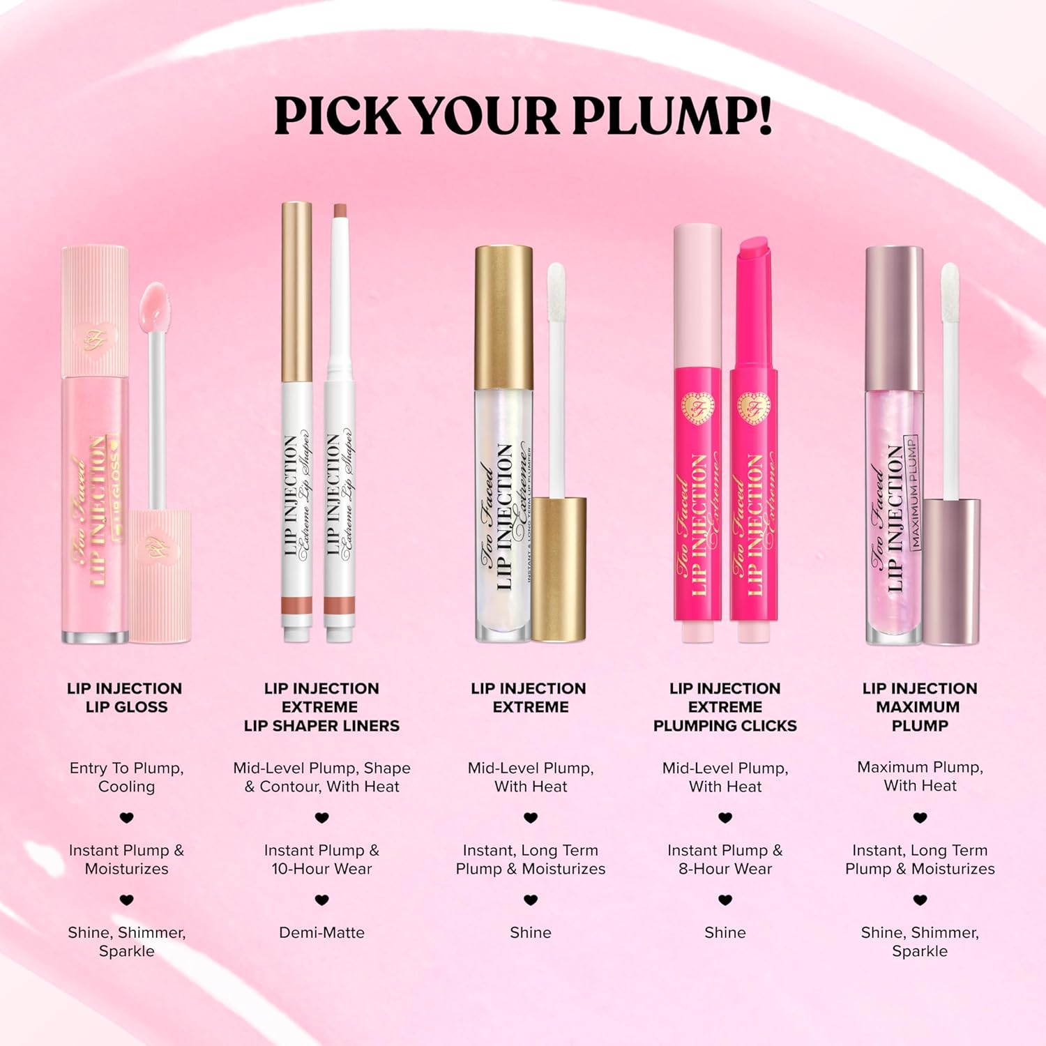 Too Faced Lip Injection Extreme Lip Plumper Gloss | Hydrating, Glossy, & Helps Volume Appear Fuller Over Time