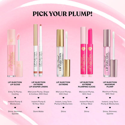 Too Faced Lip Injection Extreme Lip Plumper Gloss | Hydrating, Glossy, & Helps Volume Appear Fuller Over Time